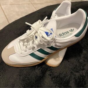 adidas White Leather Sneaker with Subtle Black Branding